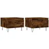 vidaXL Tables basses 2 pcs chêne fumé 50x46x35 cm bois d'ingénierie