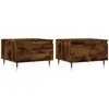 vidaXL Tables basses 2 pcs chêne fumé 50x46x35 cm bois d'ingénierie