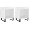 vidaXL Tables de chevet 2 pcs blanc brillant 40x35x50 cm