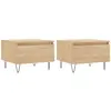 vidaXL Tables basses 2 pcs chêne sonoma 50x46x35 cm bois d'ingénierie