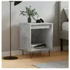 vidaXL Table de chevet gris béton 40x35x50 cm bois d’ingénierie