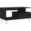vidaXL Table basse Noir 90x49x45 cm Bois d'ingénierie