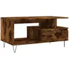 vidaXL Table basse Chêne fumé 90x49x45 cm Bois d'ingénierie