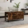 vidaXL Table basse chêne fumé 102x44,5x50 cm bois d'ingénierie