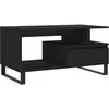 vidaXL Table basse Noir 90x49x45 cm Bois d'ingénierie