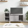 vidaXL Meuble TV Sonoma gris 100x35x55 cm Bois d'ingénierie