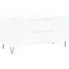vidaXL Table basse blanc 102x44,5x50 cm bois d'ingénierie