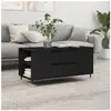 vidaXL Table basse noir 102x44,5x50 cm bois d'ingénierie