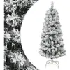 vidaXL Sapin de Noël artificiel à charnières avec neige floquée 150 cm