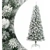 vidaXL Sapin de Noël artificiel à charnières avec neige floquée 240 cm