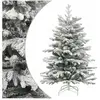 vidaXL Sapin de Noël artificiel à charnières avec neige floquée 180 cm