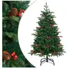 vidaXL Sapin de Noël artificiel avec pommes de pin et baies 150 cm