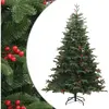 vidaXL Sapin de Noël artificiel avec pommes de pin et baies 180 cm
