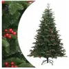 vidaXL Sapin de Noël artificiel avec pommes de pin et baies 210 cm