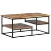 vidaXL Table basse 90x50x39 cm teck de récupération massif