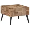 vidaXL Table basse gris 55x55x40 cm teck de récupération massif