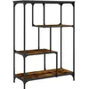 vidaXL Bibliothèque chêne fumé 81x36x115 cm bois ingénierie et acier