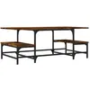 vidaXL Table basse chêne fumé 100x50,5x40 cm bois d'ingénierie