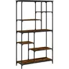 vidaXL Bibliothèque chêne fumé 99x35,5x176 cm bois ingénierie acier