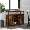 vidaXL Buffet chêne fumé 100x35x80 cm bois d'ingénierie