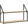 vidaXL Étagère murale 2 niveaux chêne sonoma 80x21x51 cm