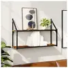 vidaXL Étagère murale 2 niveaux chêne fumé 80x21x51 cm bois ingénierie
