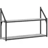 vidaXL Étagère murale 2 niveaux sonoma gris 80x21x51 cm