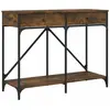 vidaXL Table console chêne fumé 100x39x78,5 cm bois d'ingénierie