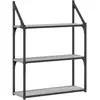 vidaXL Étagère murale 3 niveaux sonoma gris 60x21x78,5 cm