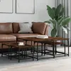 vidaXL Tables basses gigognes 5 pcs chêne fumé bois d'ingénierie