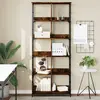 vidaXL Bibliothèque chêne fumé 78,5x33x188,5 cm bois d'ingénierie