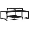 vidaXL Table basse noir 102x60x45 cm bois d'ingénierie