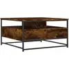 vidaXL Table basse chêne fumé 80x80x45 cm bois d'ingénierie