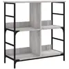 vidaXL Bibliothèque sonoma gris 78,5x33x82 cm bois d'ingénierie
