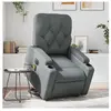 vidaXL Fauteuil inclinable de massage électrique gris similicuir