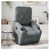vidaXL Fauteuil inclinable Gris Similicuir