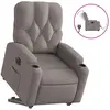 vidaXL Fauteuil inclinable électrique taupe tissu
