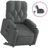 vidaXL Vidaxl Fauteuil Inclinable Électrique Gris Foncé Tissu