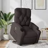 Fauteuil inclinable électrique marron foncé tissu Vidaxl Marron foncé