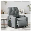 vidaXL Fauteuil de massage inclinable électrique gris similicuir