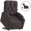 vidaXL Vidaxl Fauteuil Inclinable Marron Foncé Tissu