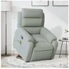 vidaXL Fauteuil de massage inclinable Gris clair Velours