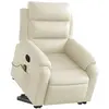 vidaXL Fauteuil inclinable de massage Crème Similicuir