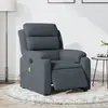 vidaXL Fauteuil inclinable de massage électrique gris foncé velours