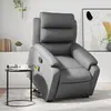 vidaXL Fauteuil inclinable de massage Gris Similicuir