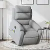 vidaXL Fauteuil inclinable de massage électrique Gris clair Tissu