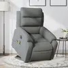 vidaXL Fauteuil inclinable de massage électrique Gris foncé Tissu