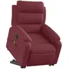 vidaXL Fauteuil inclinable de massage électrique Rouge bordeaux Tissu