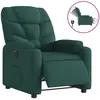 Fauteuil inclinable électrique Vert foncé Tissu vidaXL