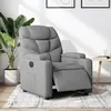 vidaXL Fauteuil inclinable électrique Gris clair Tissu